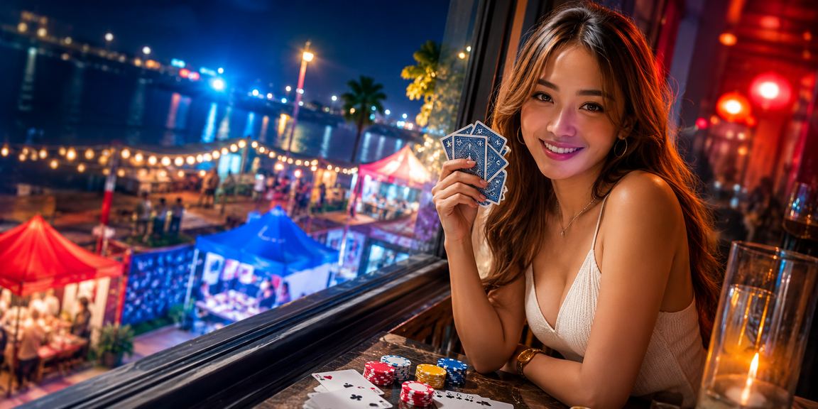 Pemain Malaysia memainkan permainan rummy dalam aplikasi ge15 di telefon Android